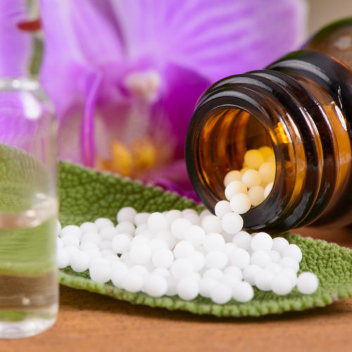 alternative medicine with herbal and homeopathic pills